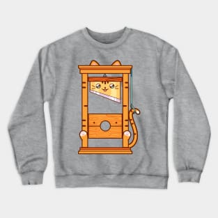 Kawaii Guillotine Kitty ~ Orange Crewneck Sweatshirt